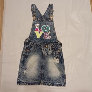 Girl size 12 Denim jumper dress